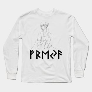 Freyja (Line art Version) Long Sleeve T-Shirt